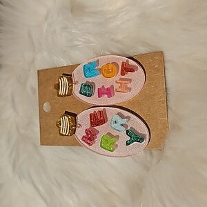 Pink Merry and Bright earrings